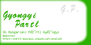 gyongyi partl business card